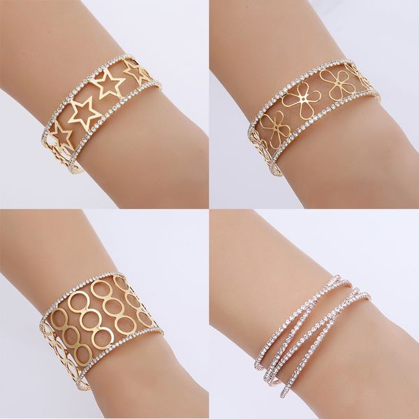 bangle bracelet for women hollow metal star butterfly circle rhinestone adjustable gold color cuff bracelets fashion jewelry, Black
bangle bracelet for women hollow metal star butterfly circle rhinestone adjustable gold color cuff bracelets fashion jewelry, Black