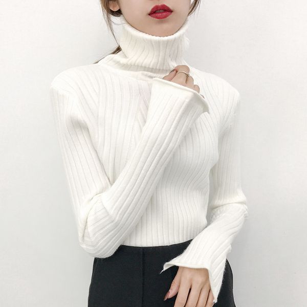 women's sweaters autumn and winter women sweater collar pullover white black long sleeve slim casual thick 2021
women's sweaters autumn and winter women sweater collar pullover white black long sleeve slim casual thick 2021