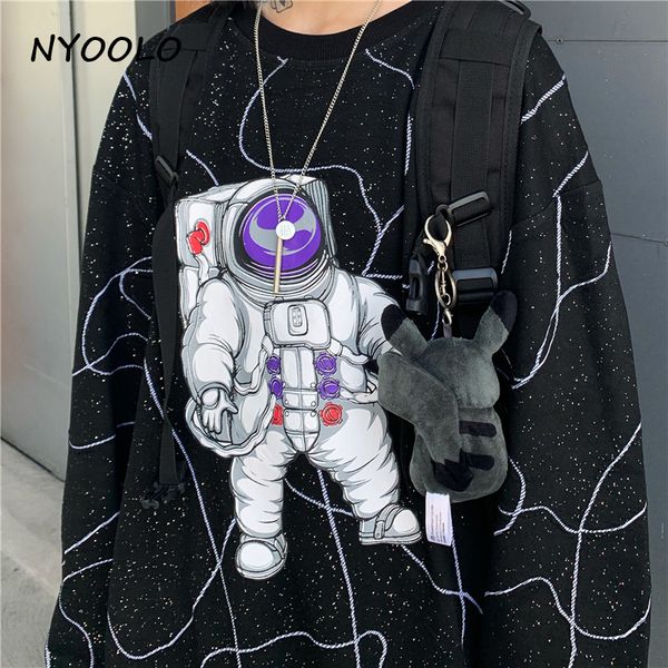 nyoolo harajuku style astronauts print loose hoody autumn streetwear long sleeve o-neck pullovers sweatshirt women men clothing, Black
nyoolo harajuku style astronauts print loose hoody autumn streetwear long sleeve o-neck pullovers sweatshirt women men clothing, Black