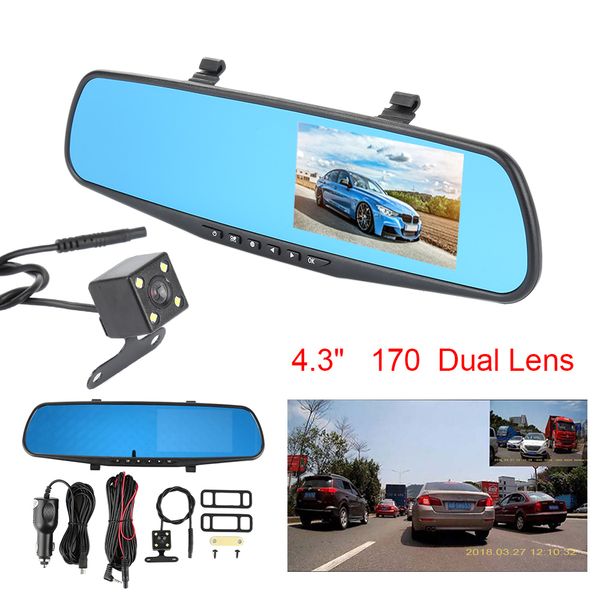 hd 1080p 4.3" car dvr mirror dvr dash camera dual lens with rear view camera recording driving recorder with rearview xnc
hd 1080p 4.3" car dvr mirror dvr dash camera dual lens with rear view camera recording driving recorder with rearview xnc