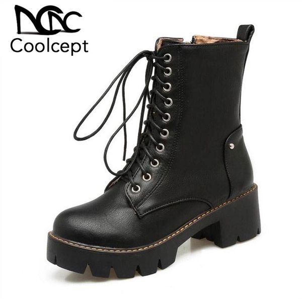 coolcept women ankle boots brand new fall winter casual square heels platform shoes women zipper knight short boots size 34-43, Black
coolcept women ankle boots brand new fall winter casual square heels platform shoes women zipper knight short boots size 34-43, Black