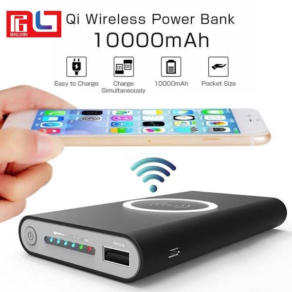 Be t in qi wirele power bank 10000 mah portable wirele charger pad external battery 2 in 1 with dual charging port for iphone x Be t in qi wirele power bank 10000 mah portable wirele charger pad external battery 2 in 1 with dual charging port for iphone x