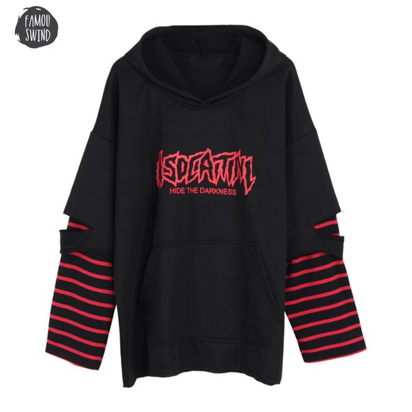 harajuku women punk hooded sweatshirt stripe patchwork hole long sleeve casual hoodies loose streetwear tracksuit drop shipping, Black
harajuku women punk hooded sweatshirt stripe patchwork hole long sleeve casual hoodies loose streetwear tracksuit drop shipping, Black