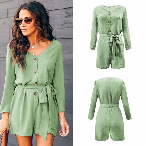 women's summer casual long sleeve button loose shorts jumpsuit rompers 2019 dhl, Black;white
women's summer casual long sleeve button loose shorts jumpsuit rompers 2019 dhl, Black;white