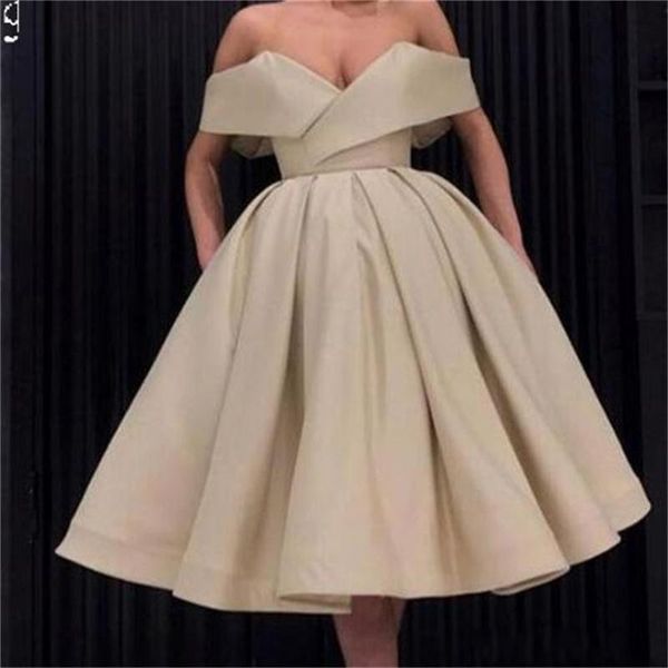short a line prom dresses satin off shoulder knee length pleats cocktail party gowns graudation formal dress ogstuff dress evening, Black
short a line prom dresses satin off shoulder knee length pleats cocktail party gowns graudation formal dress ogstuff dress evening, Black
