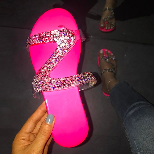 women summer flat bling slippers transparent soft jelly shoes female flip flops sandals outdoor beach ladies slides plus size 8, Black
women summer flat bling slippers transparent soft jelly shoes female flip flops sandals outdoor beach ladies slides plus size 8, Black