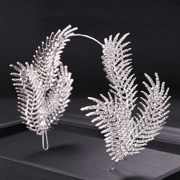 kmvexo new design feather diadem big crystal tiara wedding queen crown bride rhinestone tiaras hair accessories for head jewelry, Golden;white
kmvexo new design feather diadem big crystal tiara wedding queen crown bride rhinestone tiaras hair accessories for head jewelry, Golden;white