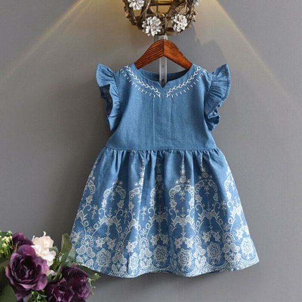1-7y summer infant kids baby girls princess dress ruffles sleeve flowers print a-line dress blue denim, Red;yellow
1-7y summer infant kids baby girls princess dress ruffles sleeve flowers print a-line dress blue denim, Red;yellow