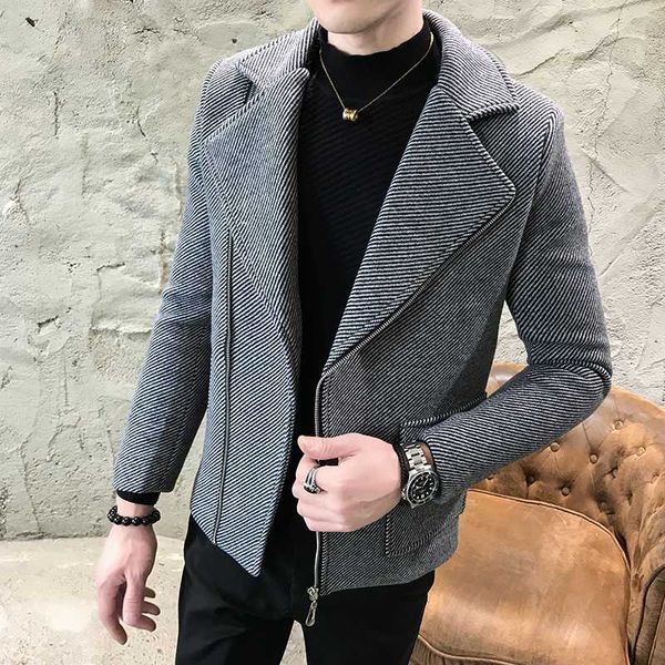 2020 autumn winter solid color overcoat woolen coat stripe smart casual mens wool coat coats jackets slim fit mens pea 3xl, Black
2020 autumn winter solid color overcoat woolen coat stripe smart casual mens wool coat coats jackets slim fit mens pea 3xl, Black
