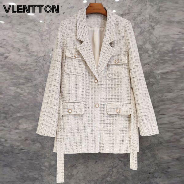 2020 spring autumn with belt vintage plaid tweed blazer for women chic pearl button office suit jacket coat female outwear, White;black
2020 spring autumn with belt vintage plaid tweed blazer for women chic pearl button office suit jacket coat female outwear, White;black