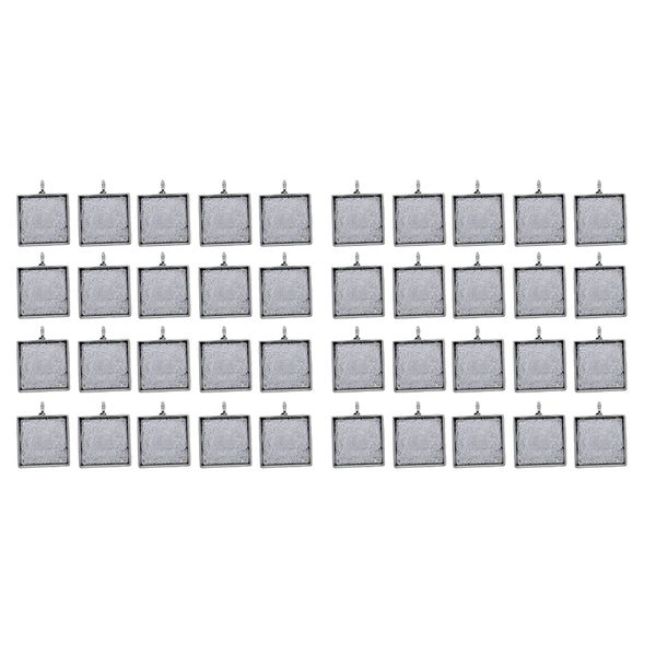 40pcs 20mm square bezel charms pendants blanks base settings tray - jewelry making findings accessories, Black
40pcs 20mm square bezel charms pendants blanks base settings tray - jewelry making findings accessories, Black