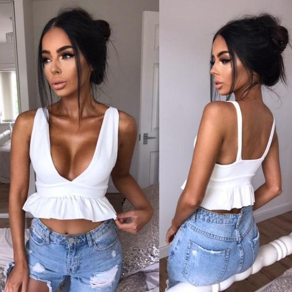 2020 fashion ruffles tank women summer vest crop sleeveless backless t shirts casual clothing bodycon red black white
2020 fashion ruffles tank women summer vest crop sleeveless backless t shirts casual clothing bodycon red black white