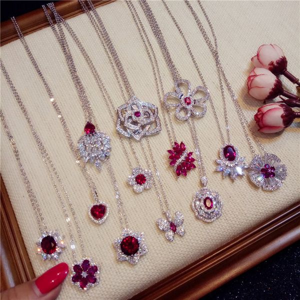 necklace pendants for women clavicle chain ruby s925 sterling silver luxury hyperbole pendant rose red fine jewelry accessories
necklace pendants for women clavicle chain ruby s925 sterling silver luxury hyperbole pendant rose red fine jewelry accessories