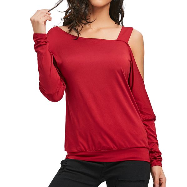 harajuku fashion trend high-end polyester womens ladies irregular neck off shoulder long sleeve t-shirt, White
harajuku fashion trend high-end polyester womens ladies irregular neck off shoulder long sleeve t-shirt, White