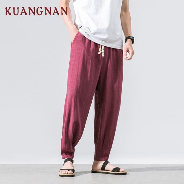kuangnan chinese style solid cotton linen pants men trousers hip hop jogger pants men sweatpants streetwear 2019 new, Black
kuangnan chinese style solid cotton linen pants men trousers hip hop jogger pants men sweatpants streetwear 2019 new, Black