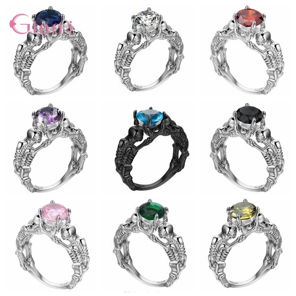 fashion punk 925 sterling silver cubic zirconia skull finger rings for women temperament gift jewelry oorbellen bijoux, Golden;silver
fashion punk 925 sterling silver cubic zirconia skull finger rings for women temperament gift jewelry oorbellen bijoux, Golden;silver