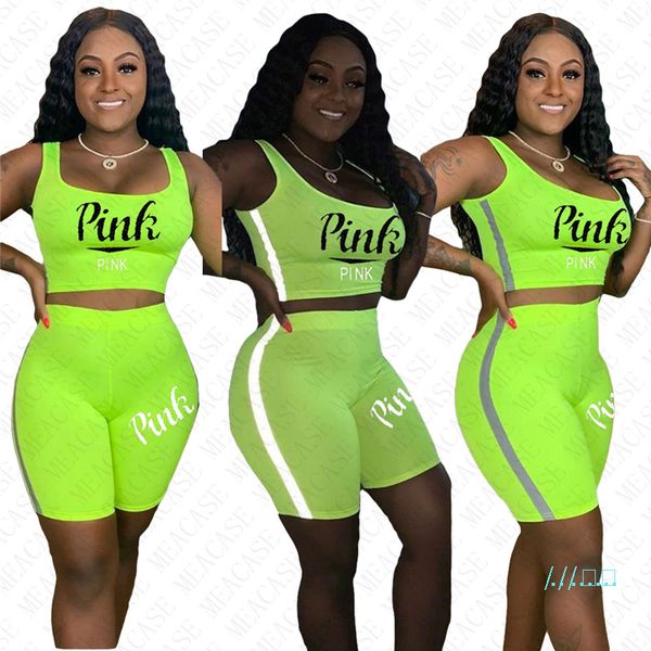 women tracksuit letters sleeveless vest t shirt shorts reflective stripe two piece outfits summer causal sports suit d51115, White
women tracksuit letters sleeveless vest t shirt shorts reflective stripe two piece outfits summer causal sports suit d51115, White