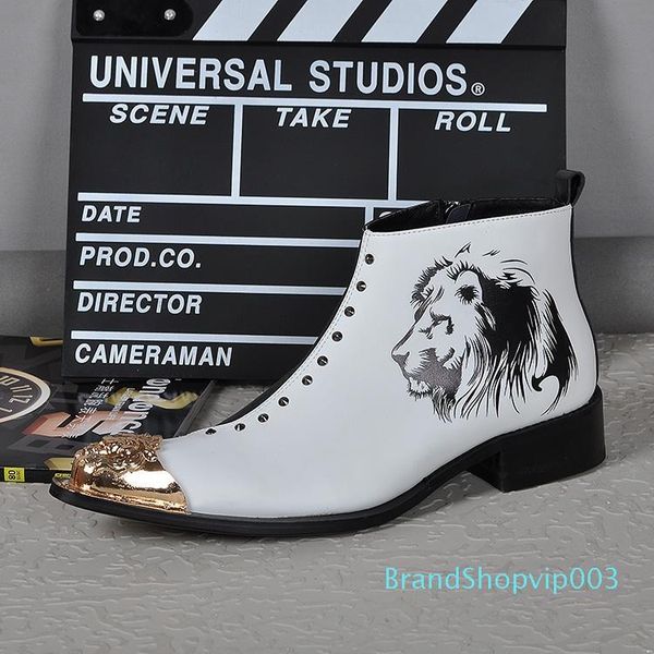 winter character man boots metal toe rivets mixed color skull animal prints men shoes fashion boots white pionted toes black party shoes
winter character man boots metal toe rivets mixed color skull animal prints men shoes fashion boots white pionted toes black party shoes