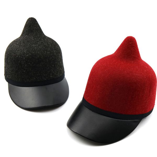 korean version of color matching pointed hat children's woolen baseball caps autumn and winter new fashion baby hat snapback, Yellow 
korean version of color matching pointed hat children's woolen baseball caps autumn and winter new fashion baby hat snapback, Yellow