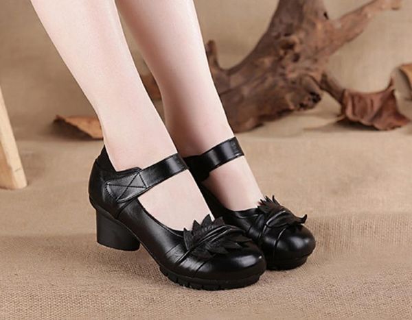 2019 women's shoes in spring and autumn with new style middle heel coarse heel round head mother shoes @qq692692, Black
2019 women's shoes in spring and autumn with new style middle heel coarse heel round head mother shoes @qq692692, Black
