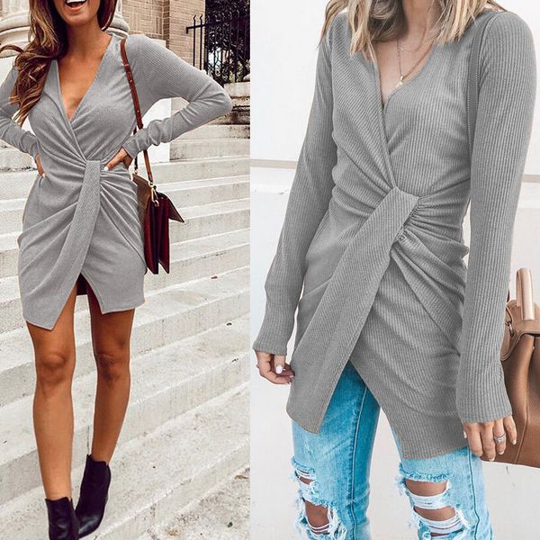 casual dresses 2021 winter black sweater dress women v neck long sleeve cross split knit mini bodycon female slim short, Black;gray
casual dresses 2021 winter black sweater dress women v neck long sleeve cross split knit mini bodycon female slim short, Black;gray