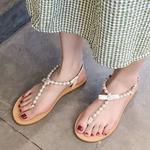 sandals pearl sweet female 2021 summer students flat set toe fairy wind soft sister beach thong, Black
sandals pearl sweet female 2021 summer students flat set toe fairy wind soft sister beach thong, Black