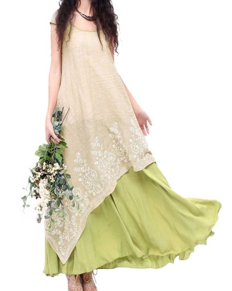 4xl 5xl plus size dress women vintage casual loose maxi dress floral embroidery o neck two layers long green vestidos 2019, Black;gray
4xl 5xl plus size dress women vintage casual loose maxi dress floral embroidery o neck two layers long green vestidos 2019, Black;gray