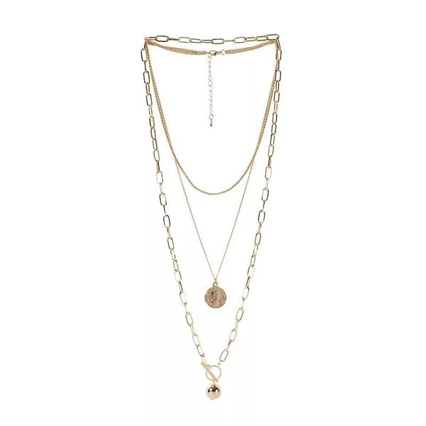 gold color hanging coin chain choker necklace female multi layered charms chokers disc pendant necklaces, Golden;silver
gold color hanging coin chain choker necklace female multi layered charms chokers disc pendant necklaces, Golden;silver