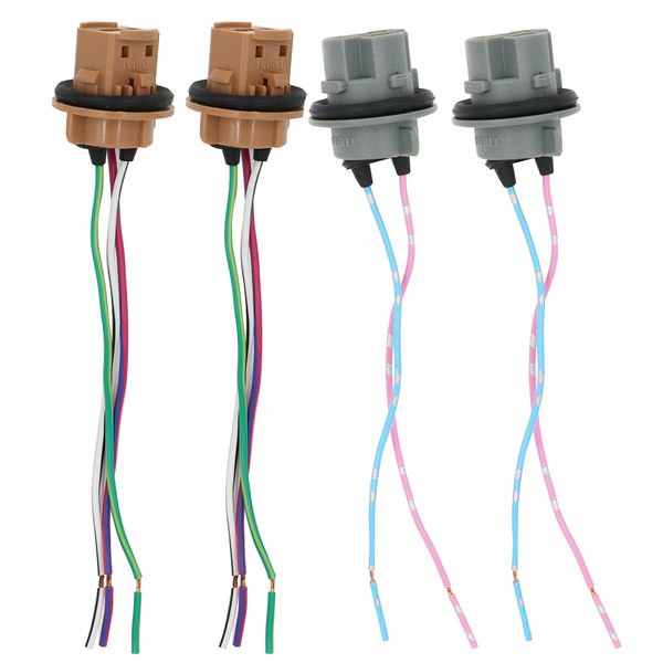 

ysy 10pcs 7440 7443 led bulb socket t20 brake turn signal light harness wire adapter led lamp holder brake light cable