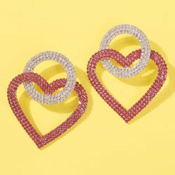 fashion-heart dangle earrings for girl luxury designer bling diamond jewelry women hoop earrings colorful iced out ear studs gifts, Silver
fashion-heart dangle earrings for girl luxury designer bling diamond jewelry women hoop earrings colorful iced out ear studs gifts, Silver