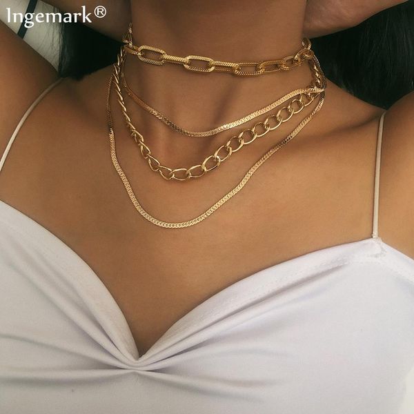 gothic punk cuban choker necklace collar statement women men multi layer aluminum thick chain chunky necklace steampunk jewelry, Silver
gothic punk cuban choker necklace collar statement women men multi layer aluminum thick chain chunky necklace steampunk jewelry, Silver