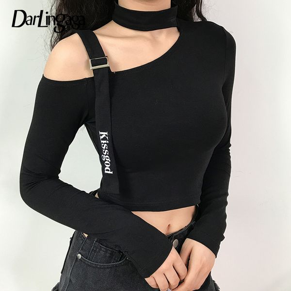 darlingaga асимметричный choker gothic женский tshirt холтер top мода обрезанные топы тис пряжка тонкий длинный рукав футболки одежда, White
darlingaga асимметричный choker gothic женский tshirt холтер top мода обрезанные топы тис пряжка тонкий длинный рукав футболки одежда, White