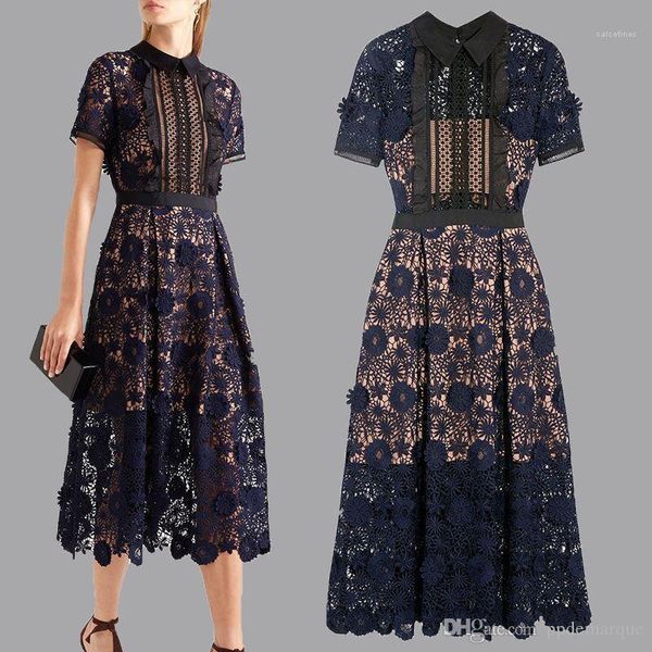 party dress self portrait dresses summer spring 19ss female formal dress women lace long, White;black
party dress self portrait dresses summer spring 19ss female formal dress women lace long, White;black