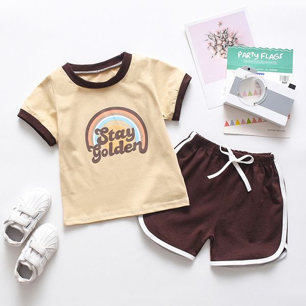 toddler baby boys clothes 2019 boys short sleeve letter rainbow +shorts pajamas sleepwear outfits set children clothes, White
toddler baby boys clothes 2019 boys short sleeve letter rainbow +shorts pajamas sleepwear outfits set children clothes, White