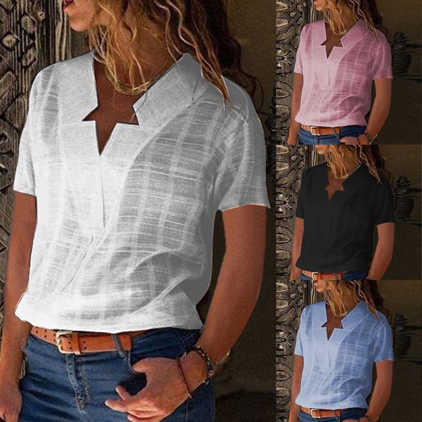 ladies summer solid cotton linen blouse short sleeve v neck casual shirt female loose women clothing blusa renda, White
ladies summer solid cotton linen blouse short sleeve v neck casual shirt female loose women clothing blusa renda, White