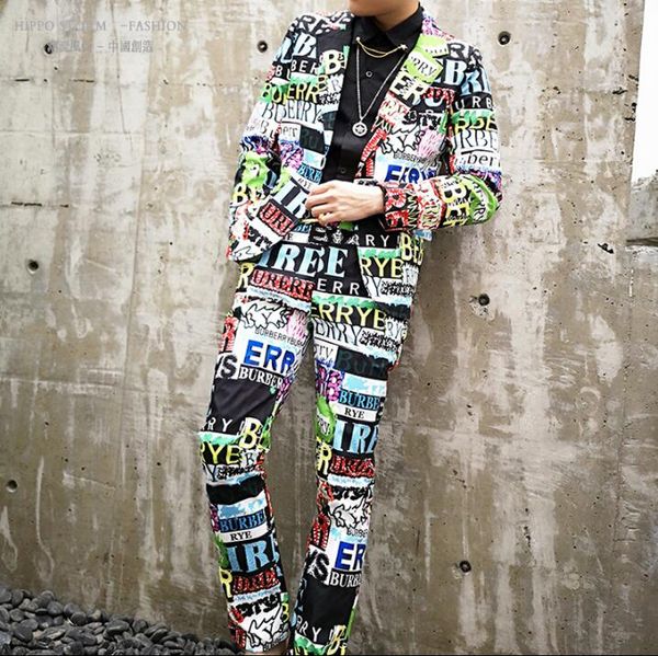2019 new personality print letters hip hop style men suit coat korean clothes nightclub male singer host tidal blazers jacket, White;black
2019 new personality print letters hip hop style men suit coat korean clothes nightclub male singer host tidal blazers jacket, White;black