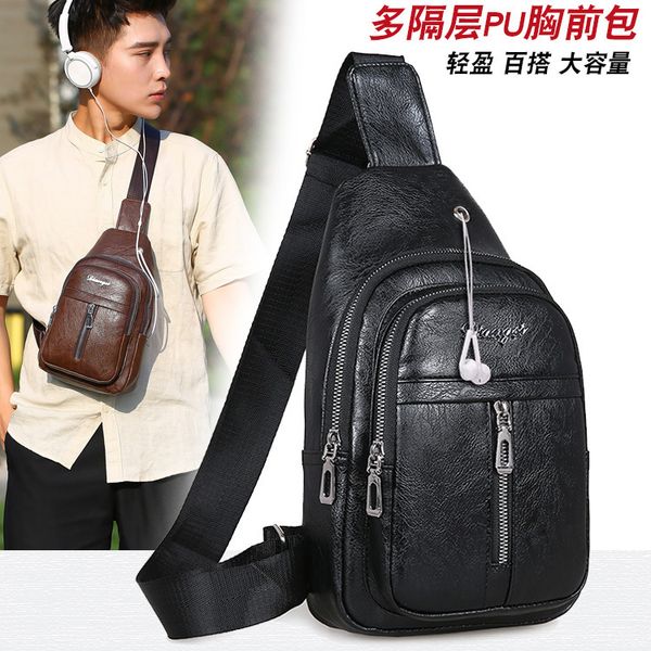 fashion men's chest pack simple light soft pu shoulder bag casual multi-pocket chest crossbody shoulder bag
fashion men's chest pack simple light soft pu shoulder bag casual multi-pocket chest crossbody shoulder bag