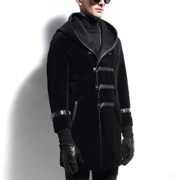 men's leather & faux luxury men real fur coat fashion solid long hooded outerwear male business casual thick warm plus size l-4, Black
men's leather & faux luxury men real fur coat fashion solid long hooded outerwear male business casual thick warm plus size l-4, Black