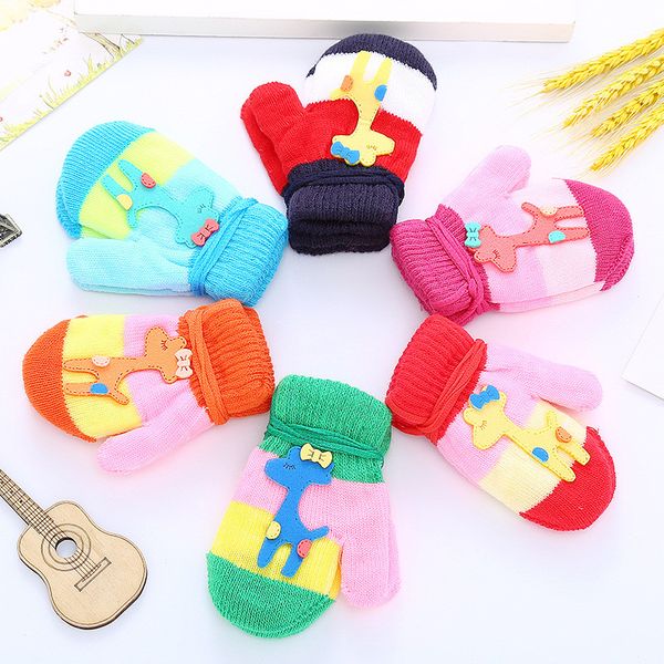 kids jacquard hanging glove baby winter warm knitted gloves colorful cartoon flower ice cream animal mittens, White
kids jacquard hanging glove baby winter warm knitted gloves colorful cartoon flower ice cream animal mittens, White