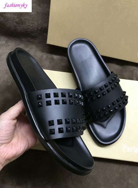 donna studded flat slippers designer red bottoms shoes men rivet spikes flat slipperswith box, Black
donna studded flat slippers designer red bottoms shoes men rivet spikes flat slipperswith box, Black