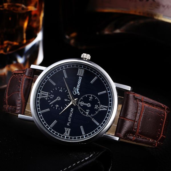 retro design leather band analog alloy quartz wrist watch men's watch wrist party decoration business gif for male man boy, Slivery;brown
retro design leather band analog alloy quartz wrist watch men's watch wrist party decoration business gif for male man boy, Slivery;brown