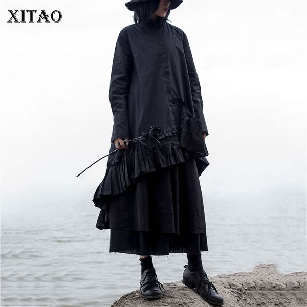 xitao harajuku style irregular womens and blouses splice plus size shirt lace standing collar women clothes 2019 xj2762, White
xitao harajuku style irregular womens and blouses splice plus size shirt lace standing collar women clothes 2019 xj2762, White