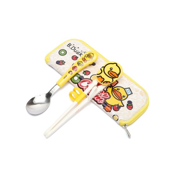 b. duck small yellow duck children's tableware students portable tableware stainless steel spoon fork bamboo chopsticks three-pi
b. duck small yellow duck children's tableware students portable tableware stainless steel spoon fork bamboo chopsticks three-pi