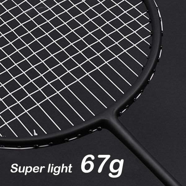 

ultralight strung 7u 67g professional carbon badminton racket bag string light weight racquet 22-30 lbs nanoray z speed force