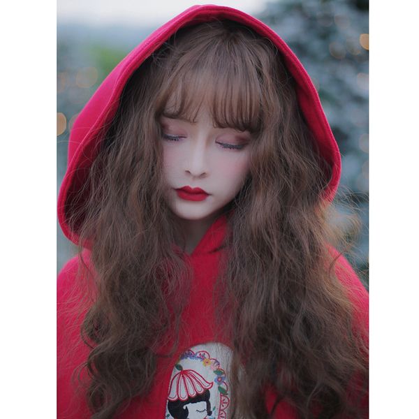 2019 spot hairpiece female growth curly corn fashion air liuhai foreign trade chemical fiber hood, Black
2019 spot hairpiece female growth curly corn fashion air liuhai foreign trade chemical fiber hood, Black