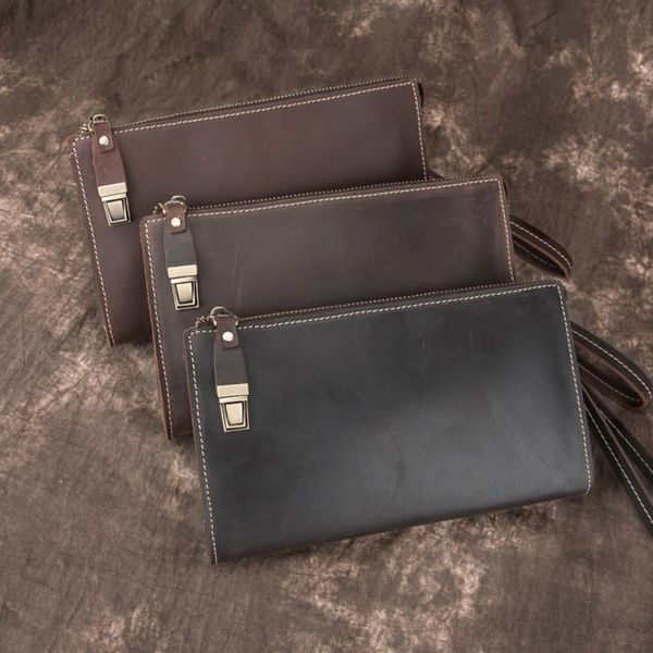 vintage genuine leather men long zipper clutch wallets wristlet business handbags multi card holder banknote pockets phone organizer bag, Red;black
vintage genuine leather men long zipper clutch wallets wristlet business handbags multi card holder banknote pockets phone organizer bag, Red;black