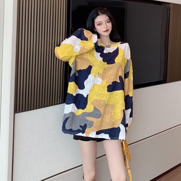 women dresses fashion womens clothing store 2020 early autumn popular new camouflage loose long-sleeved t-shirt fashion shirt fashion korean, White
women dresses fashion womens clothing store 2020 early autumn popular new camouflage loose long-sleeved t-shirt fashion shirt fashion korean, White