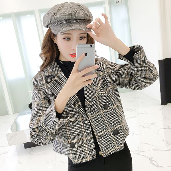 taotrees женщин твидовый жакет в клетку двубортный карман с длинным рукавом женское пальто, Black;brown
taotrees женщин твидовый жакет в клетку двубортный карман с длинным рукавом женское пальто, Black;brown