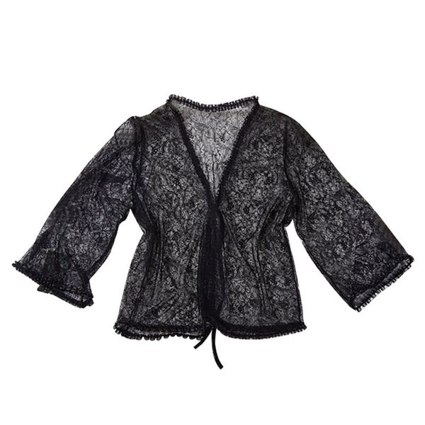 2019 summer shawl jacket new loose lace outer seven-point sleeves solid color openwork cardigan lace shawl jackets, Black;brown
2019 summer shawl jacket new loose lace outer seven-point sleeves solid color openwork cardigan lace shawl jackets, Black;brown