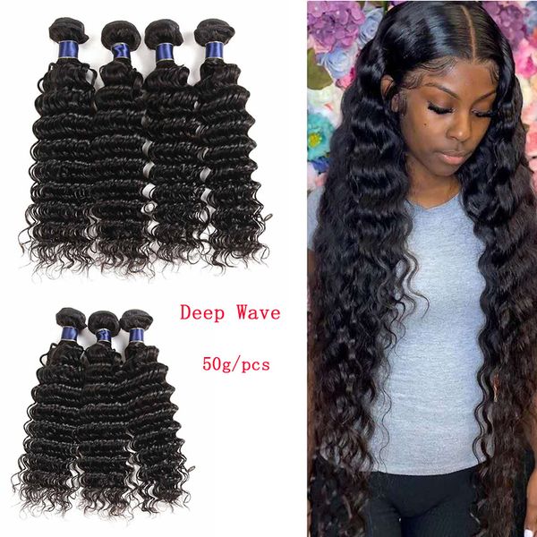 brazilian virgin hair deep wave 100% human hair weave bundles peruvian malaysian indian cambodian mongolian hair extensions 50g/pcs, Black
brazilian virgin hair deep wave 100% human hair weave bundles peruvian malaysian indian cambodian mongolian hair extensions 50g/pcs, Black